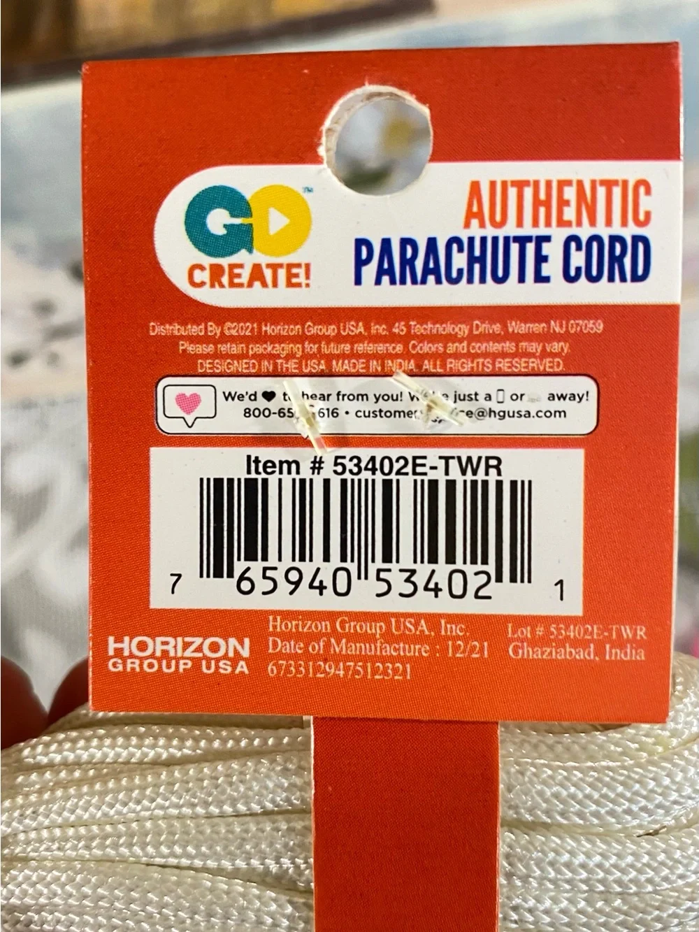 Parachute Cord Bundle of Two NWT Pink White Crafting Jewelry Making